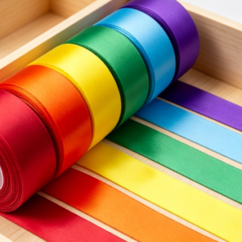 Multi-colored bulk double-sided solid color satin ribbons, invitation binding, flower wrapping, wedding decorations, handmade bow ribbons