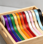 Colorful solid color satin ribbon roll set, holiday gift box wrapping, handmade hair accessories, flowers, wedding decoration ribbon