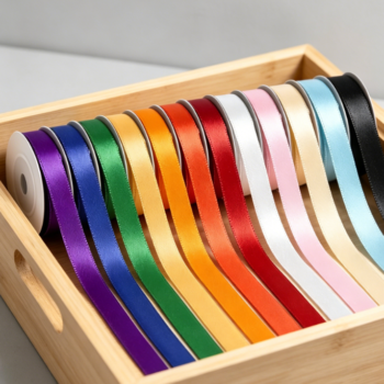 Colorful solid color satin ribbon roll set, holiday gift box wrapping, handmade hair accessories, flowers, wedding decoration ribbon