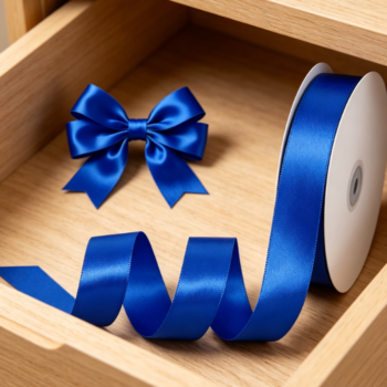 Royal blue whole roll solid color satin ribbon for invitations, floral arrangements, handmade hair accessories, weddings, Christmas gift boxes, and binding ribbons