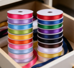 Slender double-sided multi-color satin ribbon set for sewing, handmade hair accessories, gift boxes, flower packaging, and fabric webbing