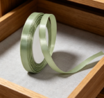 Sage Green Solid Color Thin Satin Ribbon, Easter Wreath, Handmade Bouquet, Wedding, Baby Shower Gift Box Bundling Ribbon