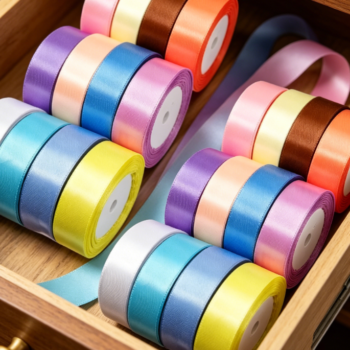 Large Capacity Multi-Color Single-Sided Satin Ribbon, Whole Box Pack, Christmas Wedding Gift Box Bundling, Party Floral Handmade Decorative Ribbon