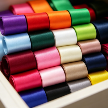 Double-Sided Solid Color Polyester Wide Satin Ribbon Set, Handmade DIY Flower Bundling, Gift Packaging, Scene Decoration Ribbon