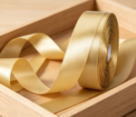 Champagne solid color matte satin ribbon, flower wrapping, wedding decoration, gift box binding, handmade DIY fabric ribbon