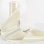 Off-white thickened double-sided satin ribbon, wedding chair back binding, bouquet binding large decorative bow fabric ribbon
