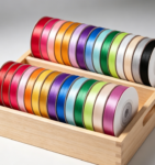 Multi-color ultra-fine double-sided satin ribbon combination, holiday gift box wrapping, wedding birthday decoration, handmade sewing ribbon