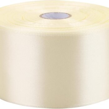 Off-White Wide Solid Color Satin Ribbon Wedding Bouquet Invitation Binding Gift Box Bundling Handmade Sewing Ribbon