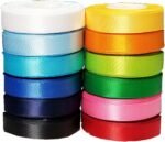 Popular Basic Color Thin Solid Color Satin Ribbon Combination Floral Design Sewing Gift Box Gift Packaging Fabric Ribbon