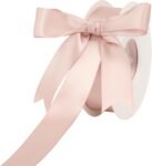Rose gold double-sided solid color satin ribbon, Christmas tree floral binding wedding gift box packaging handmade DIY ribbon
